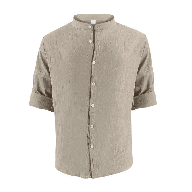 Summer Short Shirt Suit Fashion Lapel Button Down Short Sleeve Top And Drawstring Shorts Beach Clothing For Men